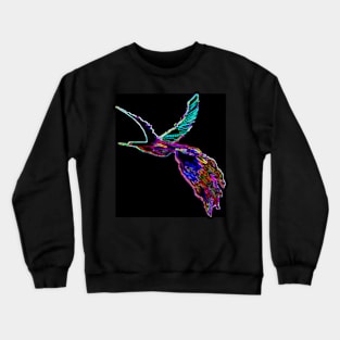 Colorful Glow Bird Crewneck Sweatshirt